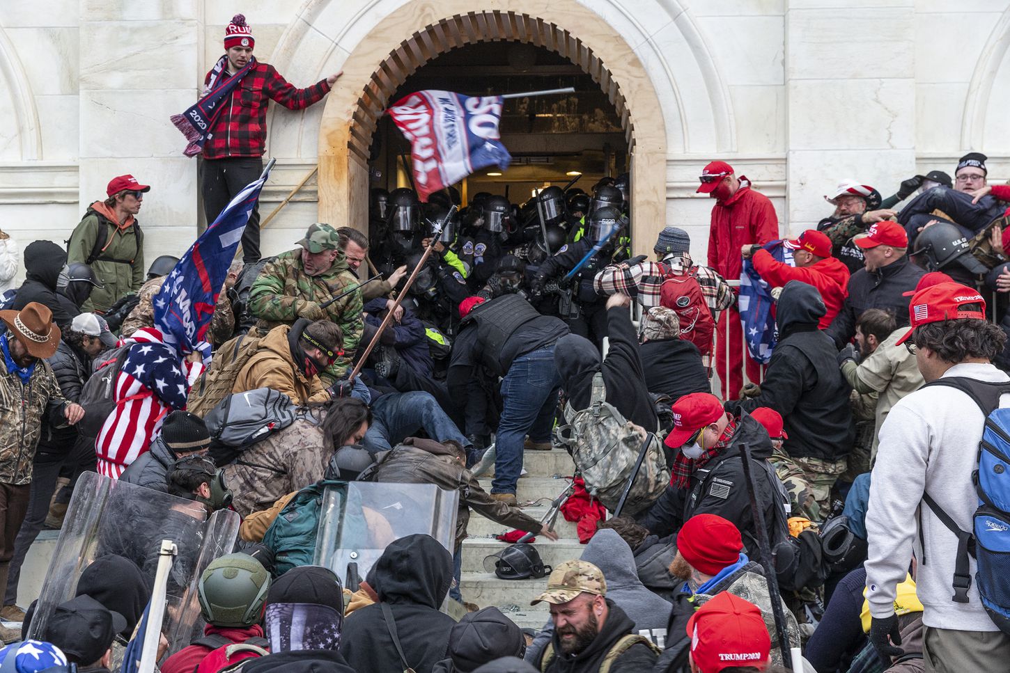 Photo of the riot that invaded the US Capitol on January 6, 2021